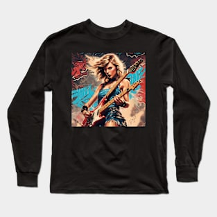 Taylor Swift vintage dnd style art Long Sleeve T-Shirt